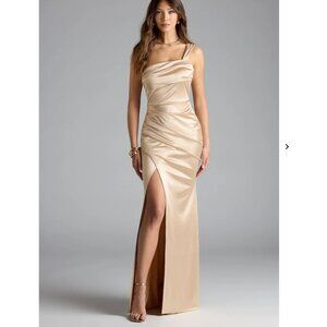 Kathie Formal Satin One-Shoulder Dress